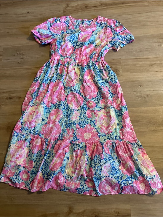 Baltic Born Dresses & Skirts - Baltic Born Pink and Blue Floral Casual Dress